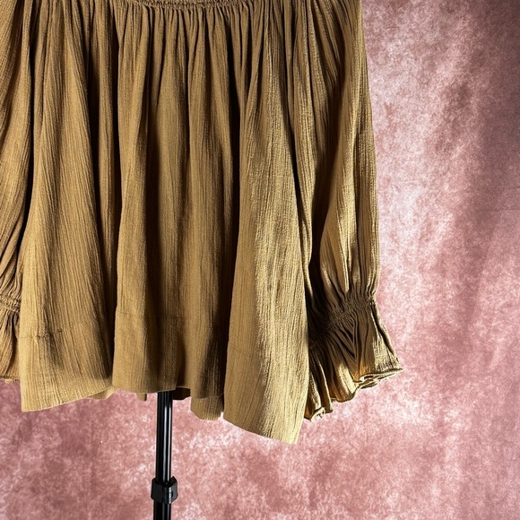 Suzi Kondi Mustard Off-Shoulder Blouse - Picture 3 of 5